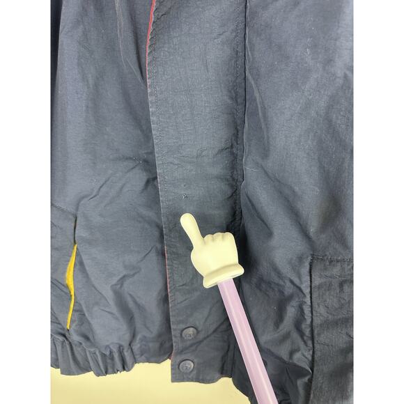 Vtg 90s Tommy Hilfiger Spell Out Flag on Sleeve Full Zip Hooded Jacket XXL *Flaw - Picture 8 of 13